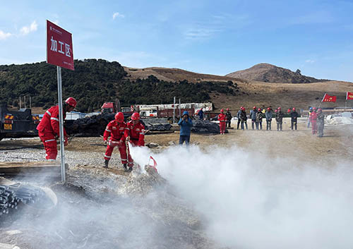 中國安能第二工程局四川涼山項目部開展防火、防汛、防地質(zhì)災害綜合演練