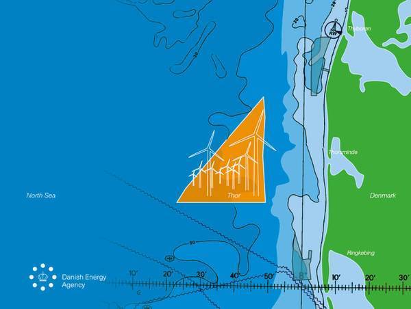 丹麥大型海上風(fēng)電項目Thor選址確定
