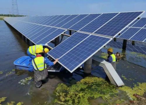 圍觀!中核集團(tuán)新華發(fā)電金湖振合光伏電站-智能式光伏電站